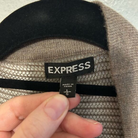 Express Cashmere Cardigan tan size Large - Picture 4 of 8